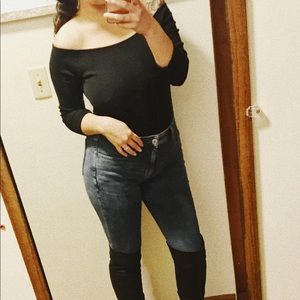 Off the shoulder body suit